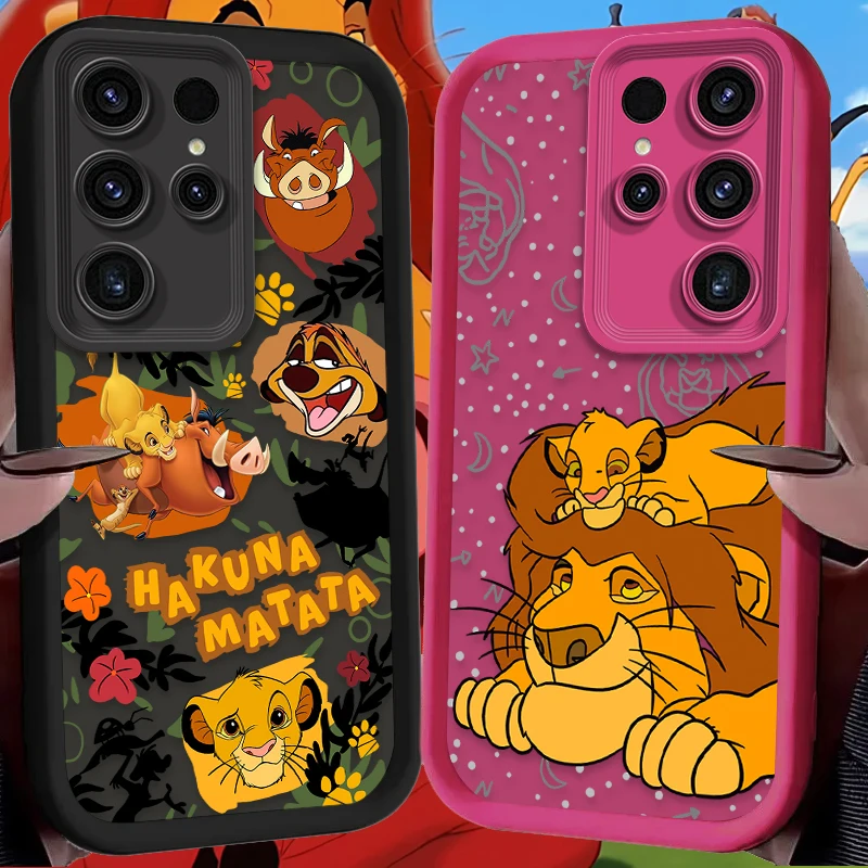 Cartoon Disney Lion King Soft Case For Samsung Galaxy S24 S25 S23 Ultra S22 S21 Plus FE A36 A56 A26 A16 A06 A15 A25 A35 A55 5G
