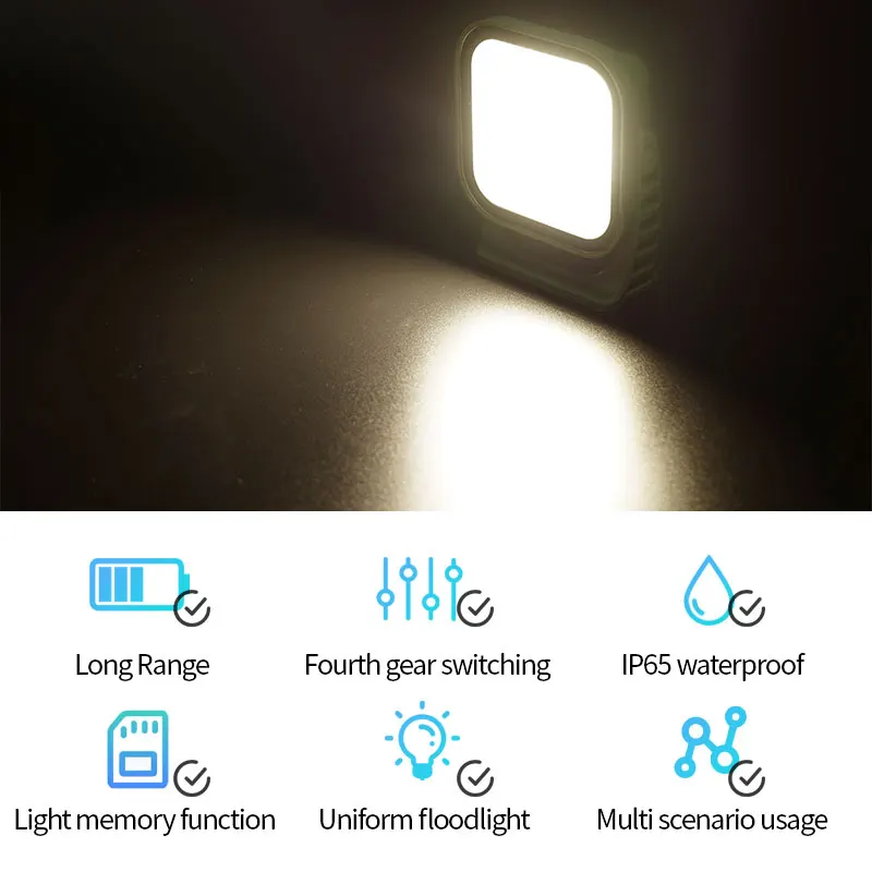 Maetff 50W Floodlight 9000mAh Outdoor Wall Light Portable USB Rechargeable LED Spotlights IPX65 Waterproof Emergency Lamp