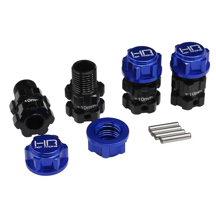 Hot Racing 17mm hex hub wheel adapter set for Traxxas E-Revo 2.0 Offset from stock wheel hex is +10mm/side