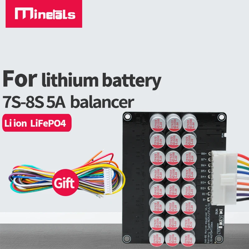 Balancer 8S 5A 24V 7S akumulator litowy balans 3.7v li-ion 3.2v Lifepo4 bateria litowa z aktywnym korektorem kondensator