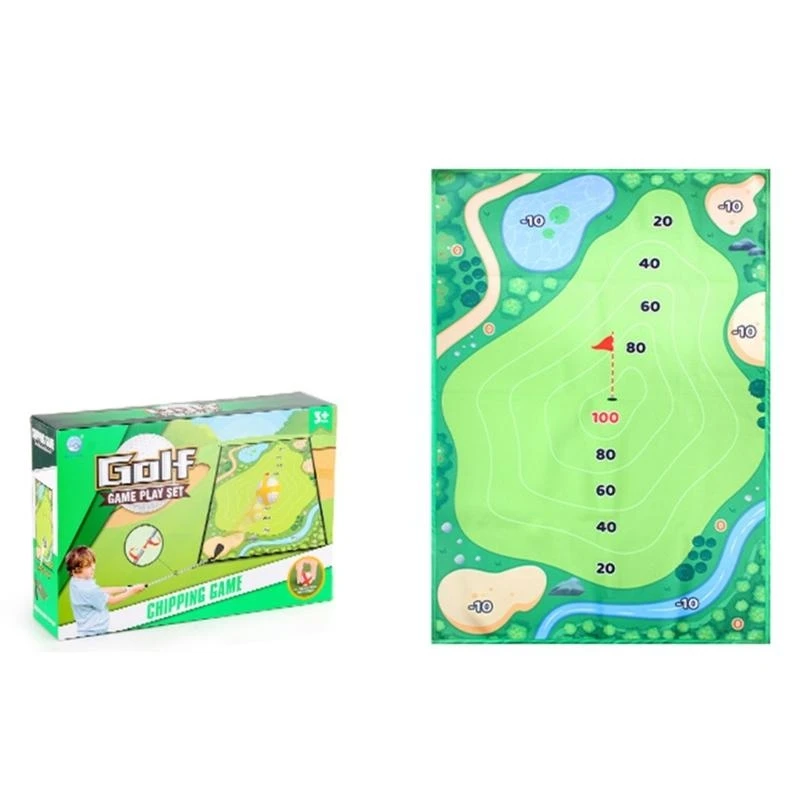 G6DE In/Outdoor Game Golf Game Golfs Club Set, Golf Chipping Game with Stickier Ball