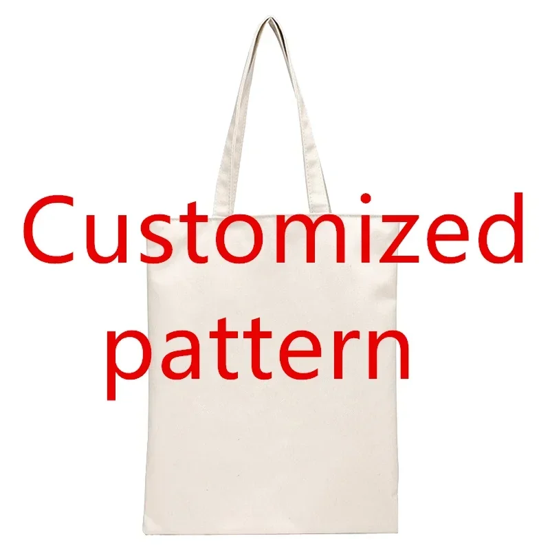 Customized pattern black and white bag