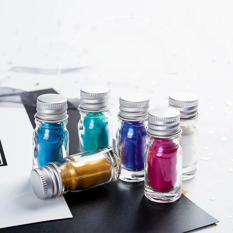 2/5ml Color Ink Self-adjusting Glitter Powder Not Easy Block Pen Dipping Pen Calligraphy Illustration Handbook Decoration
