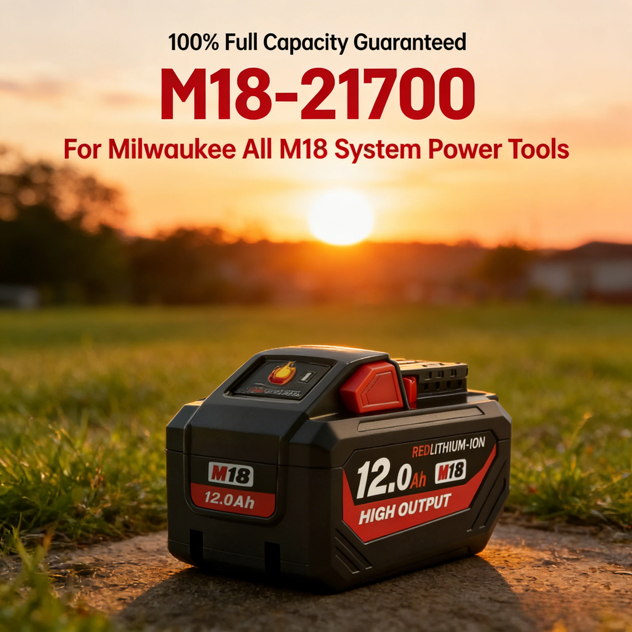 

For Milwaukee M18 Battery 18V 5.0Ah 6.0Ah 8.0Ah 12.0Ah Lithium Battery Replacement for 48-11-1850 48-11-1815 Power Tools
