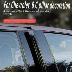 For Chevrolet Cobalt 2022 BC Pillar Middle Central Column PC Window Trim Decoration Protection Stickers