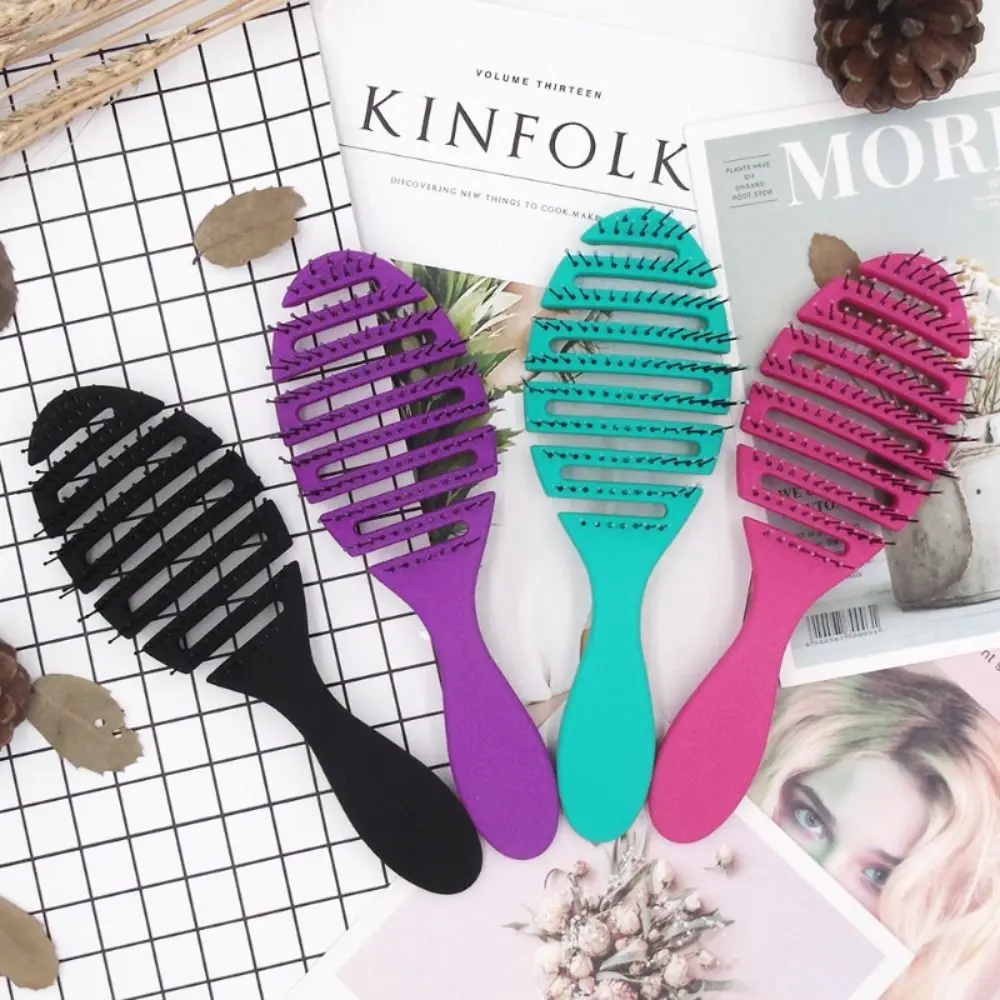 4 Colors Detangling Hair Brush Flexible Vented Professional Flex Dry Wet Massage Comb Hair Combs Salon Hairdressing Accessories