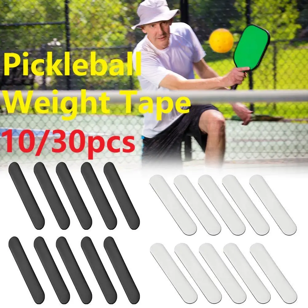 10/30pcs Black Silver Pickleball Weight Tape Adhesive Weight Bar Universal Golf Club Weight Lead Plate Weight Paddle Tape