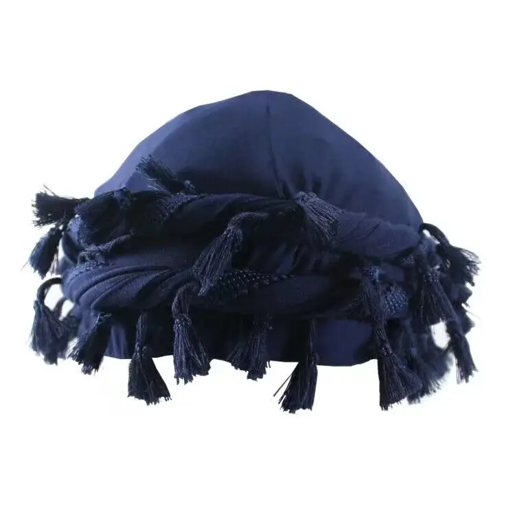 Head Scarf for Men Head Wrap twist tail Cotton hat colored tub-lined pullover hat double protective hair braid hat