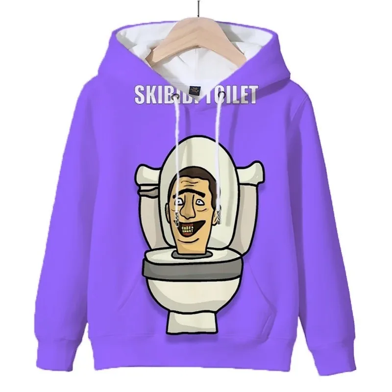 

2025 Long Sleeved Top 3D Casual Trendy Popular Game Skibidi Toilet Printed Hoodie Sweatshirt Pullover Sweatshirt