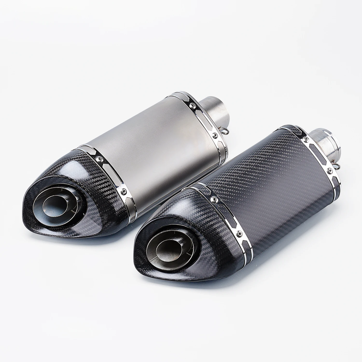 

51mm Universal Exhaust Motorcycle Escape Moto Racing Muffler Carbon Fiber Modified Pipe for MT07 MT09 CBR500 CBR650F Z800 R25