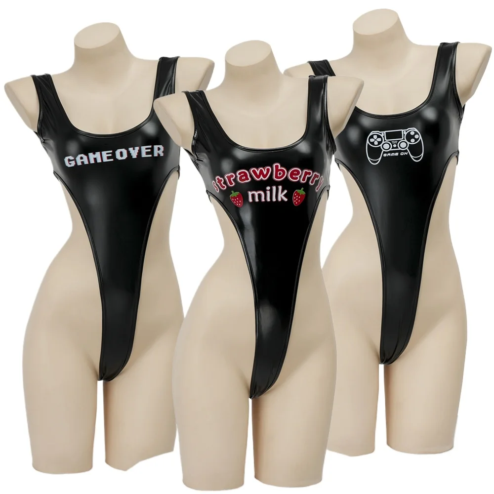 

Strawberry Game Over Handle High Slit Lenther Tight Bodysuit Uniform Clothes Swimsuit Cosplay Costume
