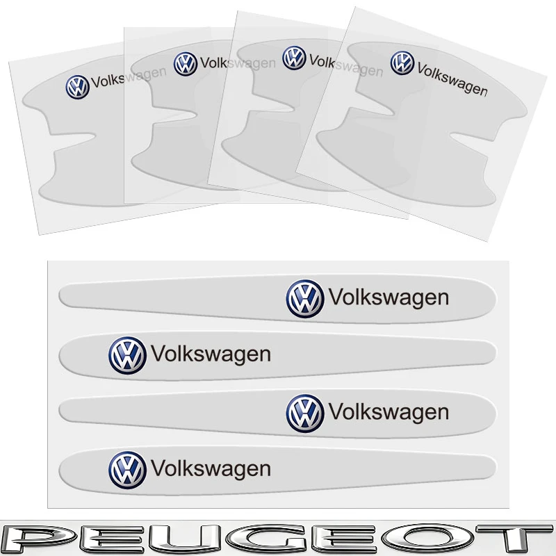 Schutzaufkleber für Autotürgriffmulden, Antikollisionsstreifen für VW Golf Tiguan T-Roc Polo Passat ID.4 T-Cross ID.3 Taigo ID.7 – Detail 2