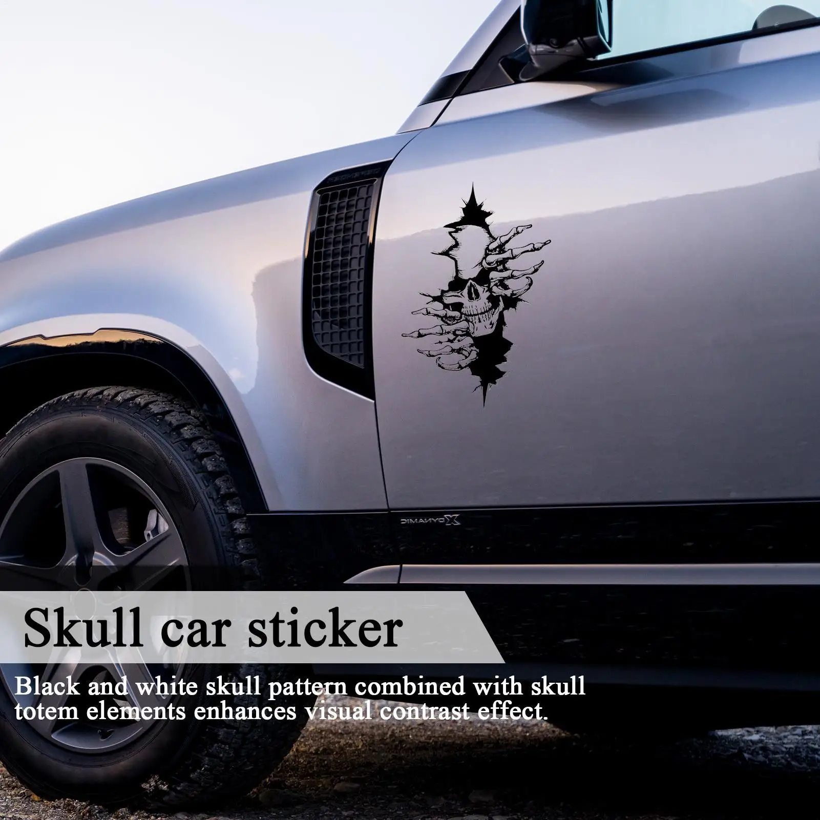 

Череп автомобильная наклейка Хэллоуин страшные наклейки украшения мотоциклетные наклейки для автомобиля грузовик внедорожник мотоцикл транспортные средства окно внешний капот