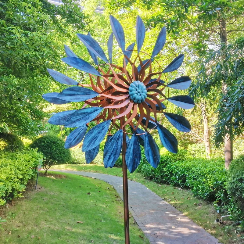 Weather Vane Metal Wind Vane,Weathercock,Spinner Ornament,Outdoor Garden Decoration,Pinwheel Gardening,360 ° Weather