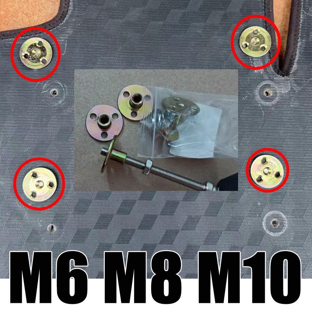 Three-hole Flange Nuts M6 M8 M10 Iron Plate Nut Coupling Thread Furniture Fastener Lock Sofa Furniture Accessory Fastener T Nuts
