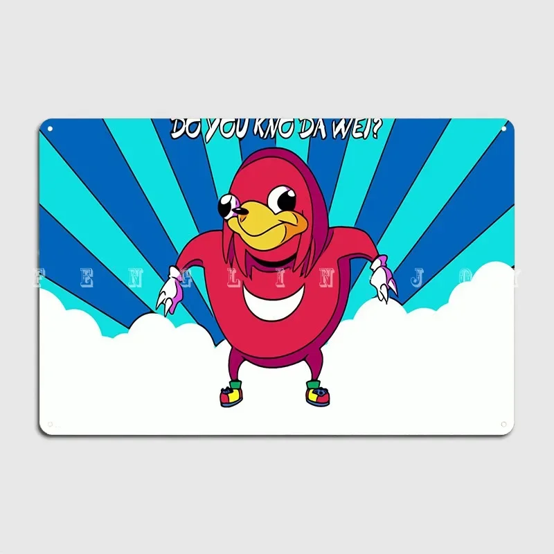 Ugandan Knuckles Meme Poster Metal Plaque Club Pub Garage Vintage Plaques Tin Sign Posters