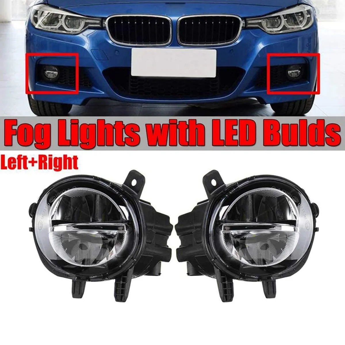 

Front LED Fog Light Lamp DRL Driving Lamp for BMW 3 Series F20 F22 F30 F35 LCI 63177315559 63177315560