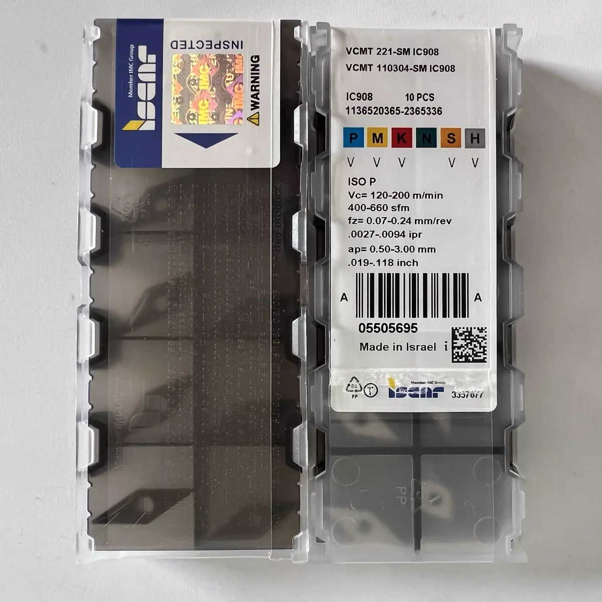 

Carbide inserts for lathe VCMT110304-SM IC908