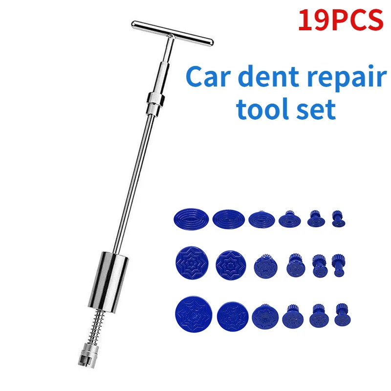 

19Pcs Car Paintless Dent Repair Tools Puller Removal Kit Slide Hammer Reverse Hammer Tool Body Suction Cup