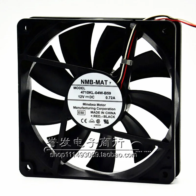 BARU ASLI 4710KL-04W-B50 12V 0.72A 12025 120x120x25mm KIPAS PENDINGIN RADIATOR