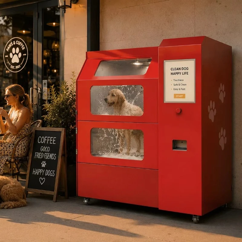 Customized Auto & Manual Dog Grooming Machine Thickened Wear‑Resistant Structure Self‑Service Public Pet Styling Bath Station