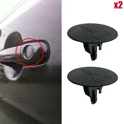 2x For Peugeot 301(2012) 107 2005-2014 307 2001-2008 Car Door Handle Rear Tailgate KeyHole Cap Plug Clip Protective Cover Black