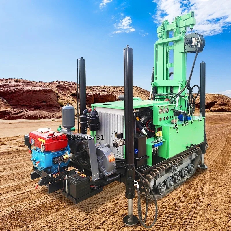 Pneumatic Water Well Drilling Rig High Efficiency Pneumatic Water Well Drill Machine DTH Crawler Water Well Drilling Rig Chile