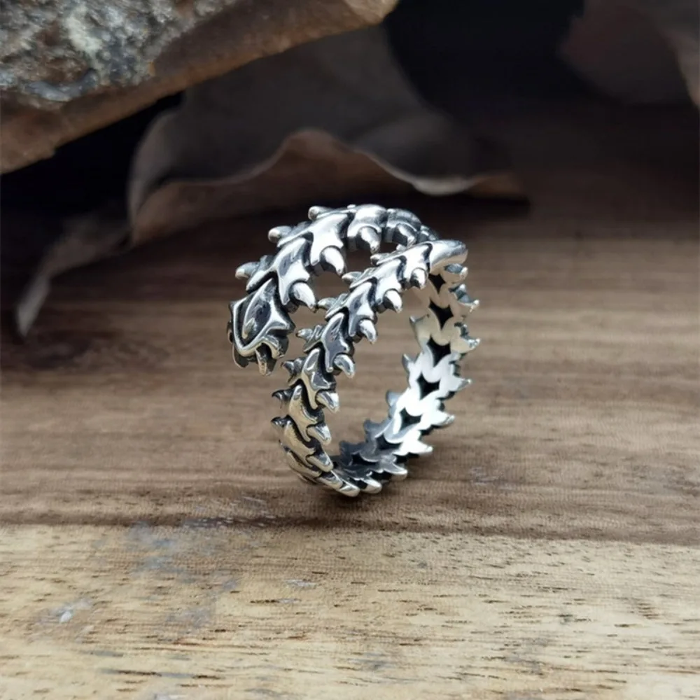 New Vintage Punk Centipede Ring Metal Gothic Winding Rings  =For Men Women Opening Adjustable Finger Ring Teen Anime Ghoul Gift