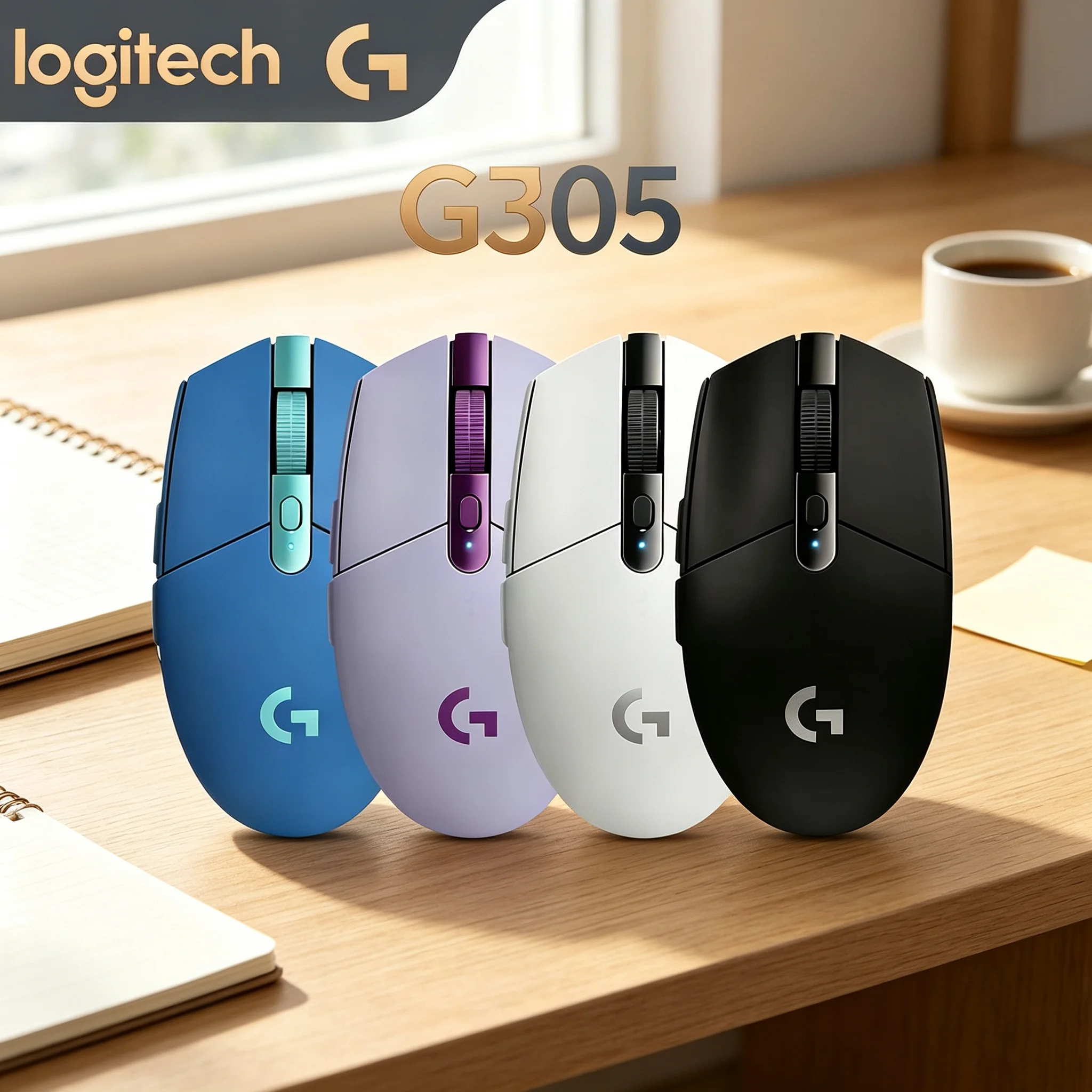 High‑Precision HERO Sensor Logitech G305 Wireless Mouse Energy‑Saving Design Portable Travel Mice for Laptop PC Game Play & Docu