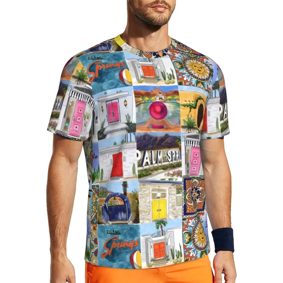 

Vacation Mid Century Sports T Shirt Summer Palm Springs Talavera Street Style T Shirts Novelty Tshirt For Men Clothes Plus Size