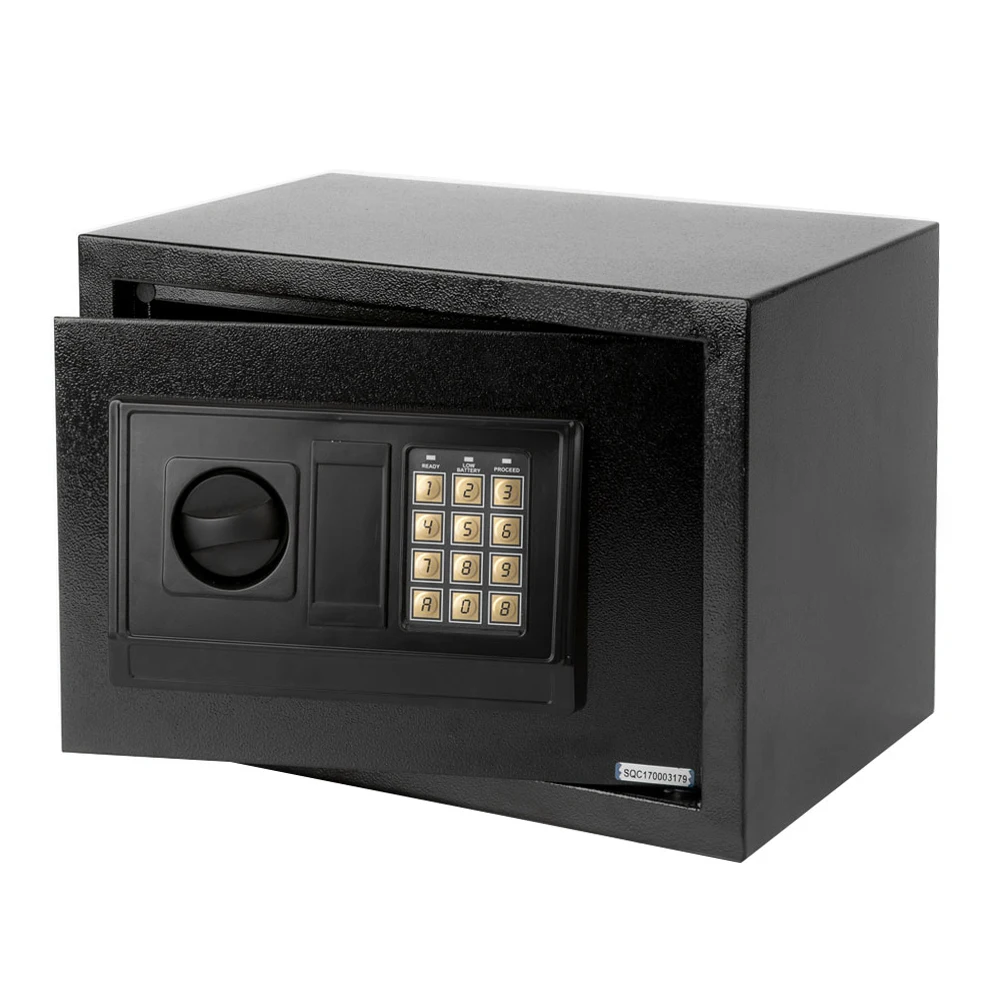 E25EA Small Size Electronic Digital Steel Safe Strongbox Black