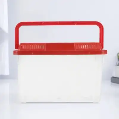 

Pet Transport Box Transparent ABS Aquarium Small Animal Carrier Goldfish Bowl Reptile Tank Betta Fish Habitat Portable Container