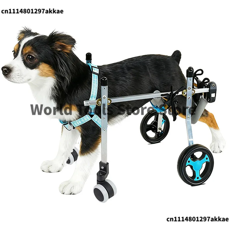 4-Wheel Lightweight Pet Wheelchair - Universal for Dogs & Cats, Mobility Aid for Senior & Hind-Limb Disabled Pets