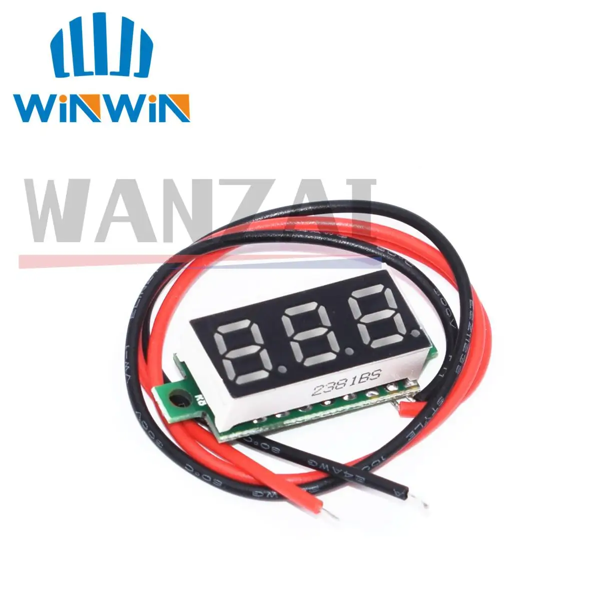 0.28 Inch 2.5V-40V Mini Digital Voltmeter Voltage Tester Meter Red/Blue/yellow/green LED Screen Electronic Parts Accessories