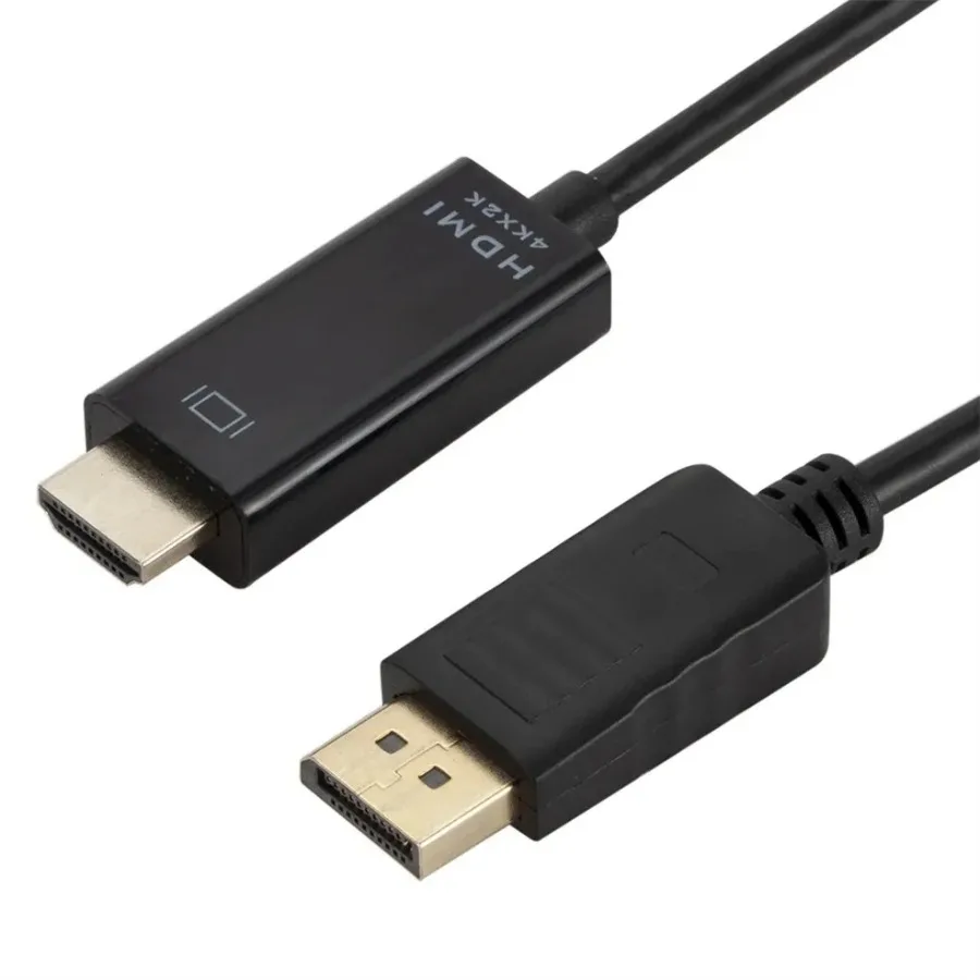Adaptador Compatible con DisplayPort a HDMI 4K x 2K, convertidor DP a HDMI, Cable de 1,8 m para escritorio, portátil, PC, TV, Monitor, proyector