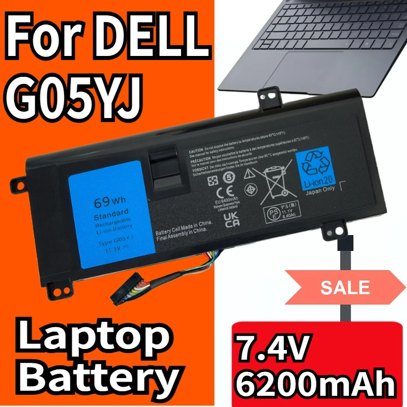 

New G05YJ Battery For DELL Alienware 14 A14 M14X R3 R4 Series P39G Alienware 14D-1528 GO5YJ Y3PN0 8X7
