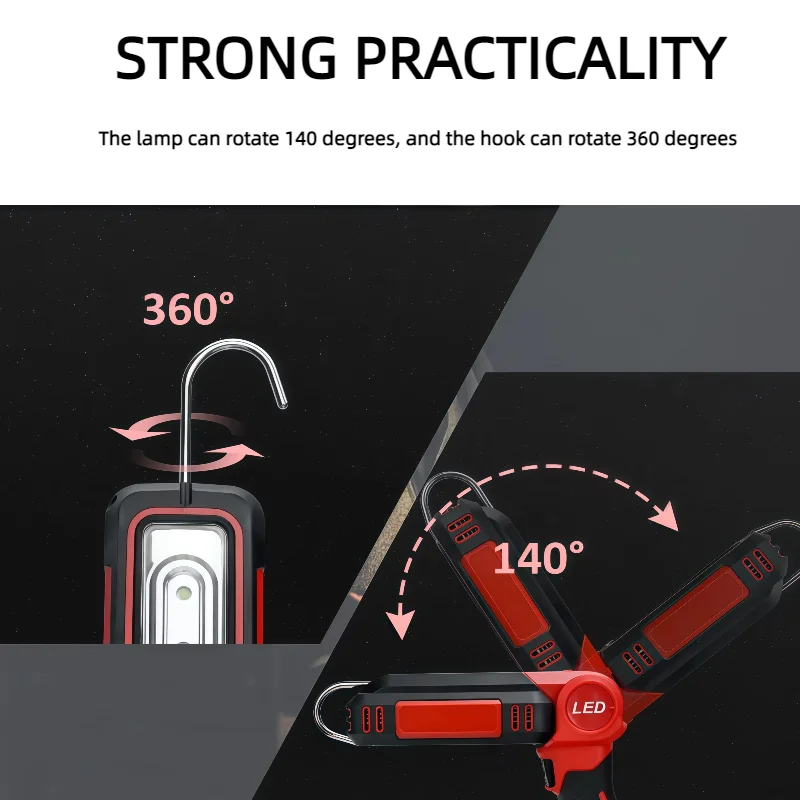 ميلووكي للبطارية 20 فولت LED ضوء العمل السوبر مشرق 90 درجة كليب على ضوء ليثيوم M18 كشاف ضوء الإضاءة في الهواء الطلق التخييم