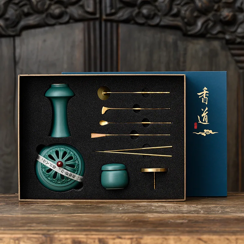 Incense set seal spoon sweep press ceramic tea ceremony accessories