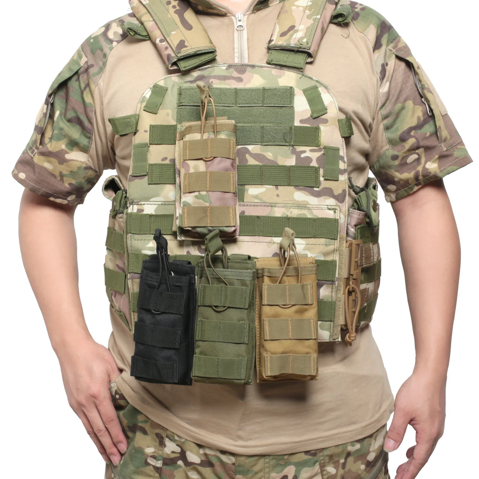 Tactical Magazine Pouch Molle Single Mag Pouch Airsoft 7.62/5.56mm M4 AK Rifle for Hunting Vest Accessories - view 6