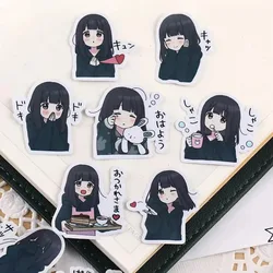 Çıkartmalar 40 adet japon sevimli kız 3 el hesabı dekorasyon desen su geçirmez malzeme cep telefonu fatura Sticker sabit