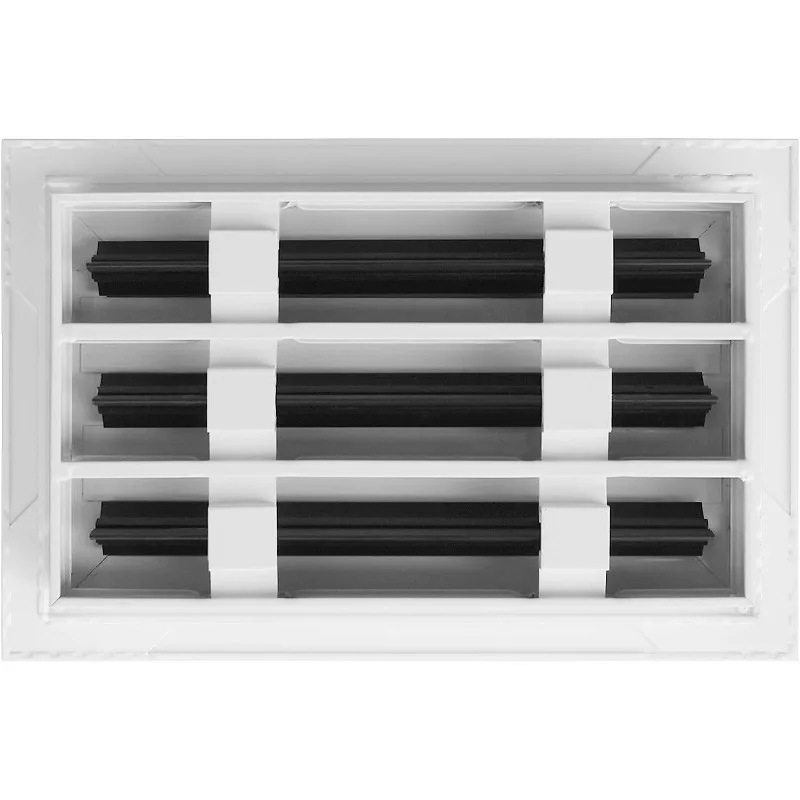 10x6 Modern AC Vent Cover - Decorative White Aluminum Air Vent - Standard Linear Slot Diffuser - Heating and Cooling Register