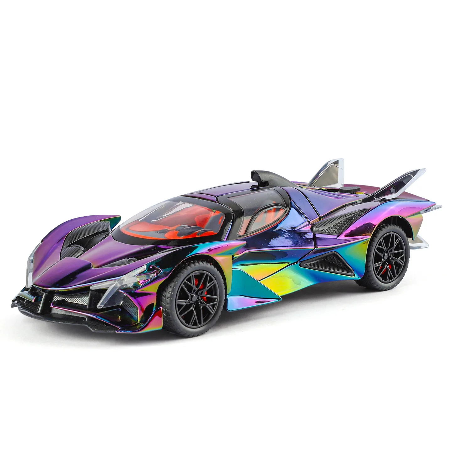 رذاذ 1:24 EVO IE سبيكة سيارة رياضية نموذج دييكاست لعبة ضوء الصوت التراجع الأبواب فتح سيارة مصغرة الأطفال هدية عيد ميلاد #6