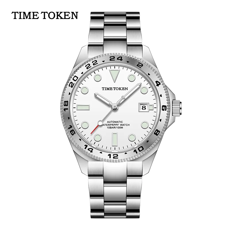 TIME TOKEN 2025 Men's Automatic Mechanical Watch 40mm Sapphire Crystal Stainless Steel Waterproof Design New