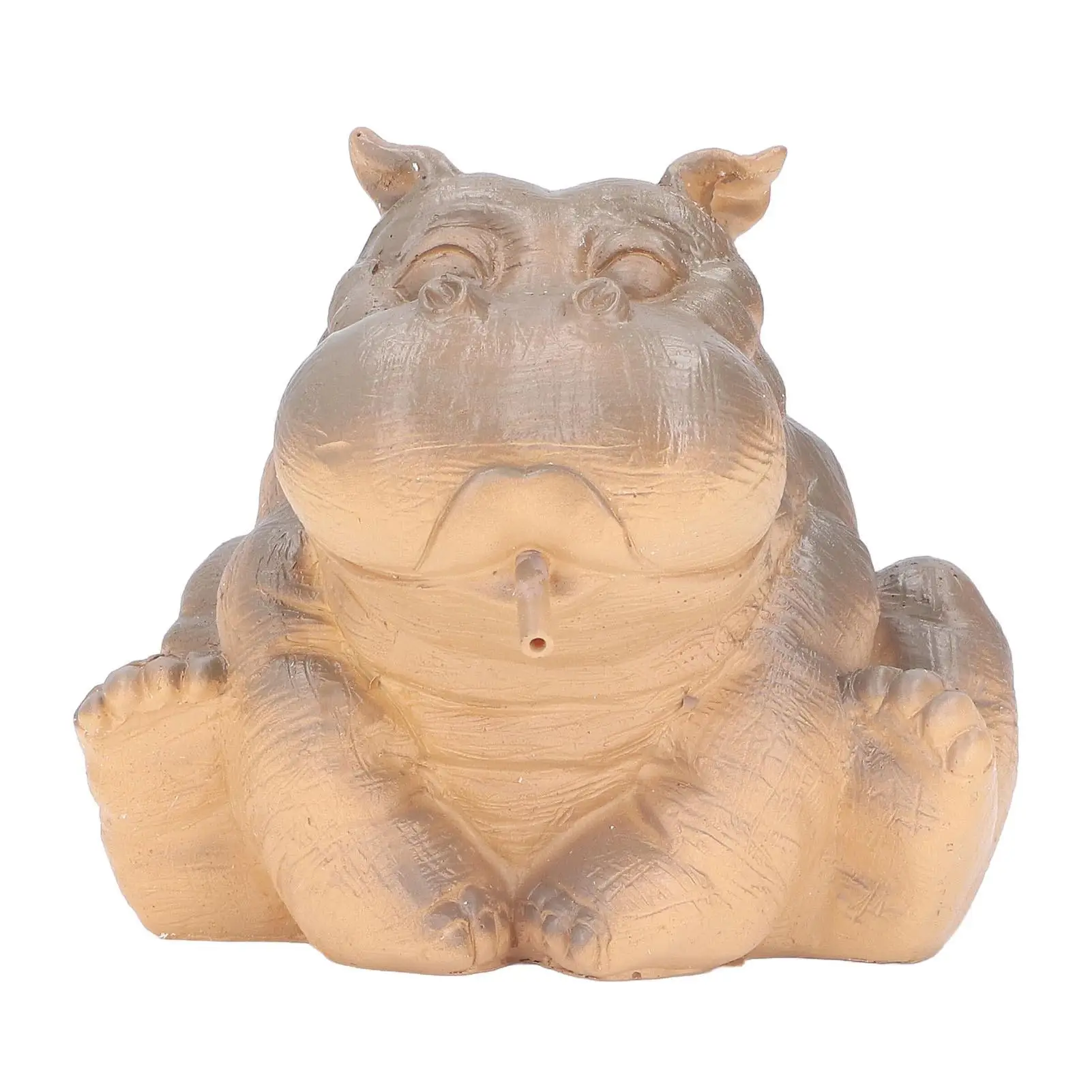 

Vintage Hippo Decor - Resin Pond Spitters, Fine Craftsmanship, Feng Shui Home Accent, Small Volume Statue