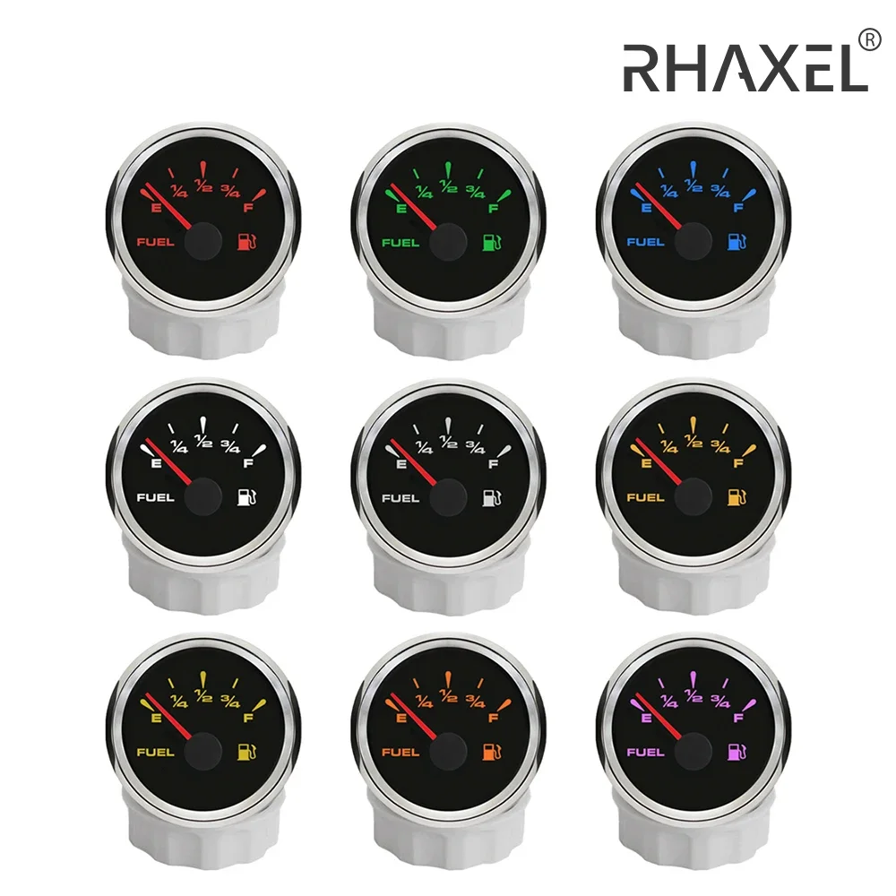

RHAXEL 0-190ohm 240-33ohm Fuel Level Gauge 52mm Signal Adjustable for Boat Car Universal 9-32V