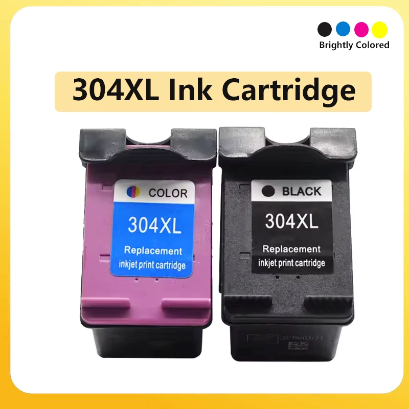 Cartouche d'encre compatible 304XL pour HP304 304 XL, pour imprimantes DeskJet 2620 2630 3750 et ENVY 5010 5020 5030