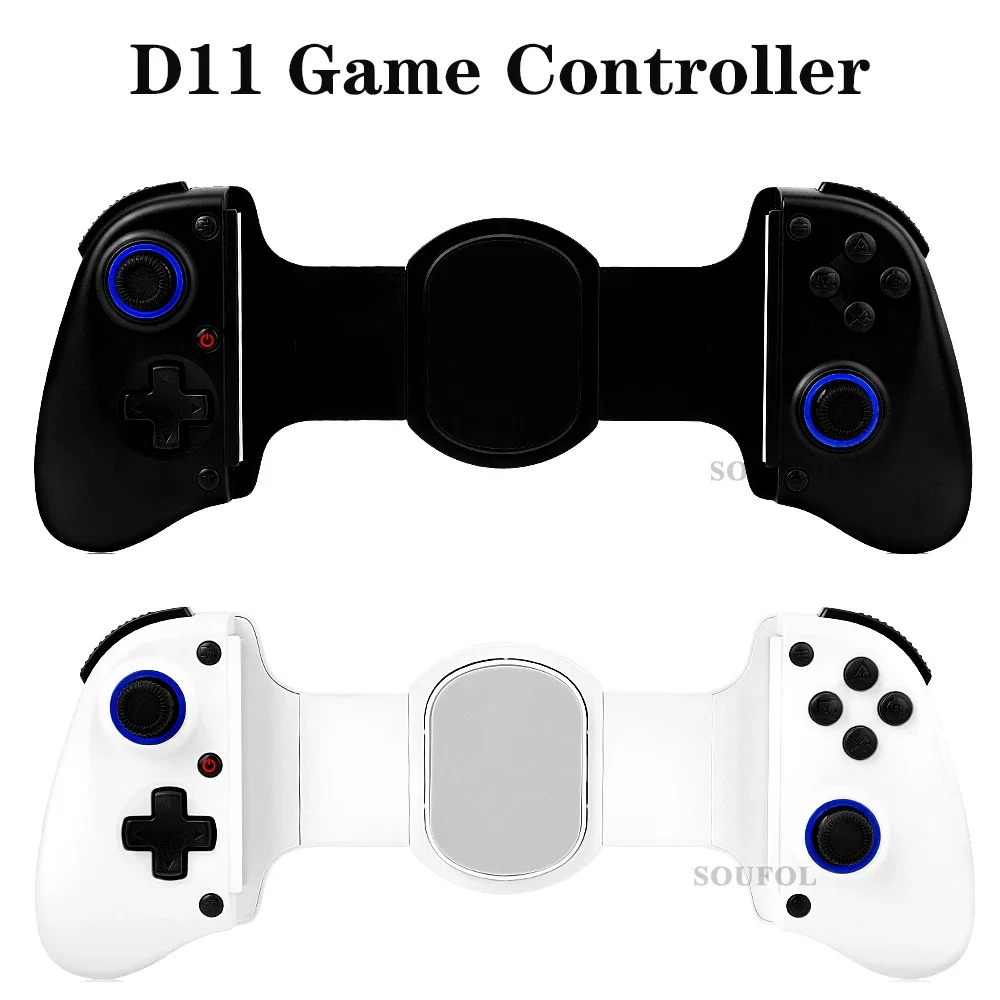 BSP D11 Telescopic Game Controller Mobile Phone Gamepad with Turbo/6-axis Gyro/Vibration for Android iOS PS3 PS4 Switch Console