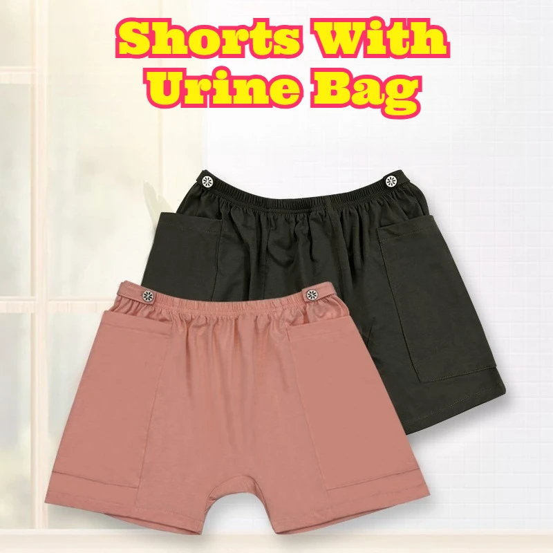 

Adult Stoma Care Shorts Urinary Drainage Tube Bag Fixed Hidden Storage Incontinence Daily Nursing Intestinal Recovery Soft Loose