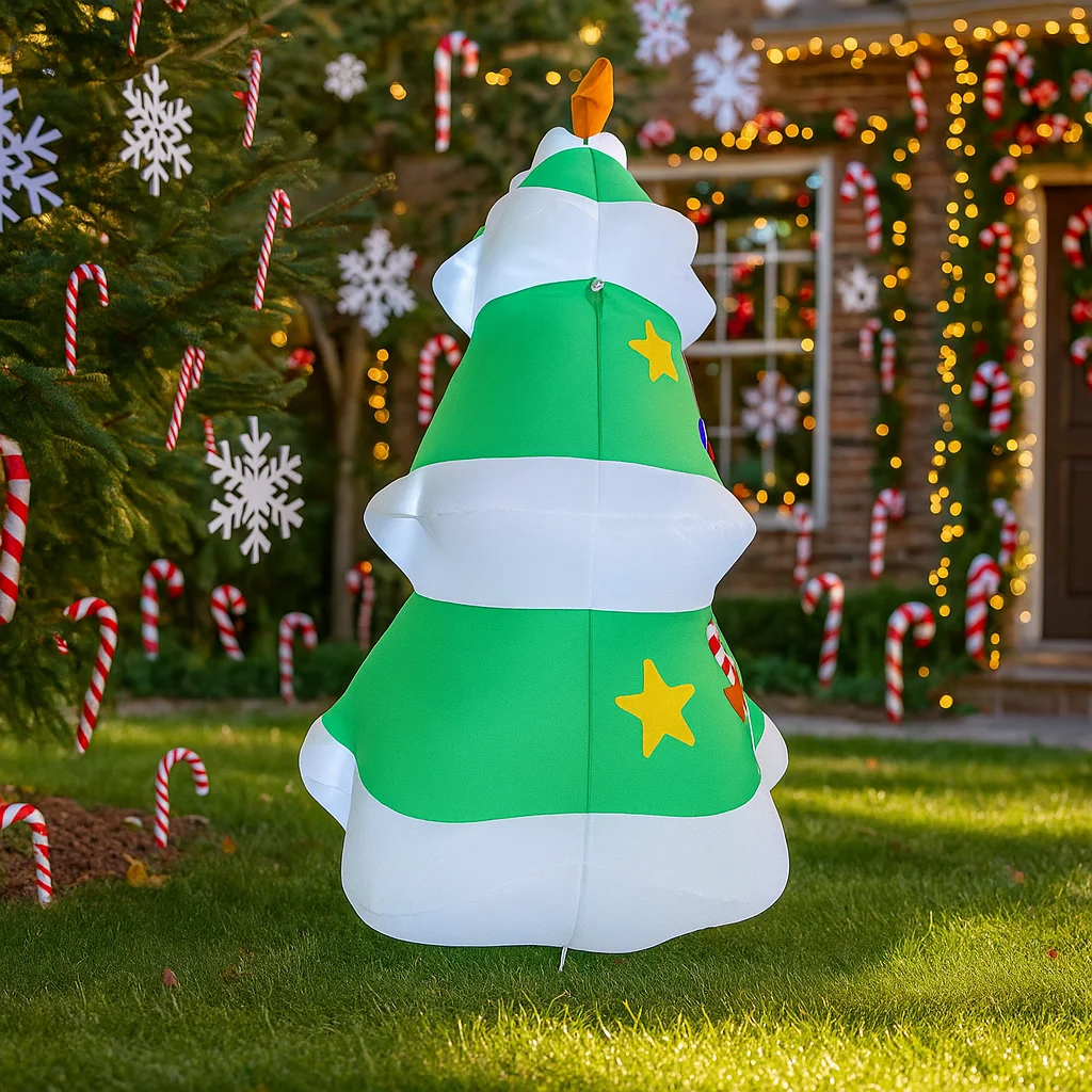 3M/9,8 pies inflable Santa Claus árbol trepador luces de ardilla LED decoraciones para el hogar juguetes patio Navidad vacaciones iluminación adornos