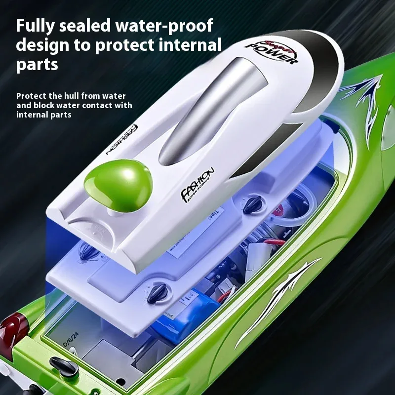 

Hot Sale Rc Hj806 Remote Control Boat Water Speedboat Capsizing With Night Lights High-Speed Remote Control Toy Ship Model